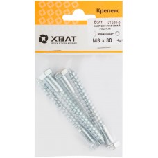 Болт сантехнический 8х80 мм DIN 571, 4 шт 31638-3