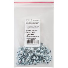 Гайка самоконтрящаяся с нейлоновой вставкой М4 100 шт DIN 985 Фасовка (28704-0)