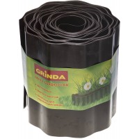 GRINDA 20 см х 9 м, коричневая, полиэтилен низкого давления, бордюрная лента (422247-20)