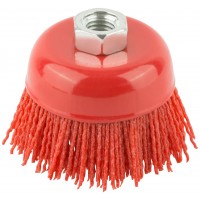 Корщетка-чашка нейлоновая, гайка М14, Профи 75 мм (38797)