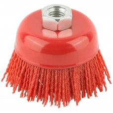 Корщетка-чашка нейлоновая, гайка М14, Профи 75 мм (38797)