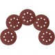 Круги шлифовальные с отверстиями (липучка), алюминий-оксидные, 125 мм, 5 шт. Р 400 (39791)