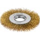 Щетка дисковая для УШМ 100 мм, витая стальная латунированная проволока 0.3 мм MIRAX 35141-100