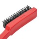 Щетка зачистная шестирядная, закаленная прямая проволока с пластиковой ручкой Matrix (74816)