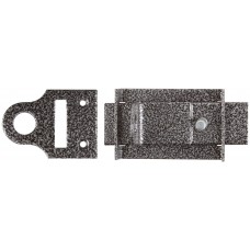 Засов накладной с проушинами, серебро (66676)