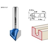 Фреза пазовая галтельная V-образная 12.7?13 мм угол 90° ЗУБР Профессионал 28752-12.7