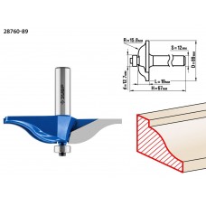 Фреза фигирейная №2 89 x 19 мм, радиус 15.8 мм ЗУБР Профессионал 28760-89