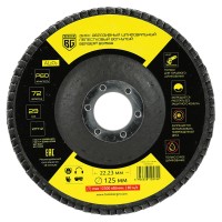 Диск абразивный шлифовальный лепестковый вогнутый (125x22.23 мм, P60) BERGER BG1566