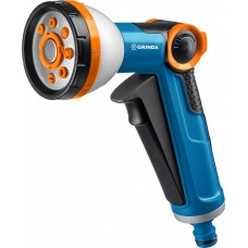 Поливочный пистолет X-8, с регулятором напора, 8 режимов, курок спереди, двухкомпонентный, PROLine GRINDA 8-427145_z02