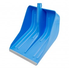 Лопата для уборки снега пластиковая, синяя, 420 х 425 мм, без черенка, Сибртех (61618)