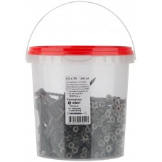 Саморезы черные по гипроку к металлу 4,2 х 70 (фасовка Ведро 250 шт) (22670-4В)