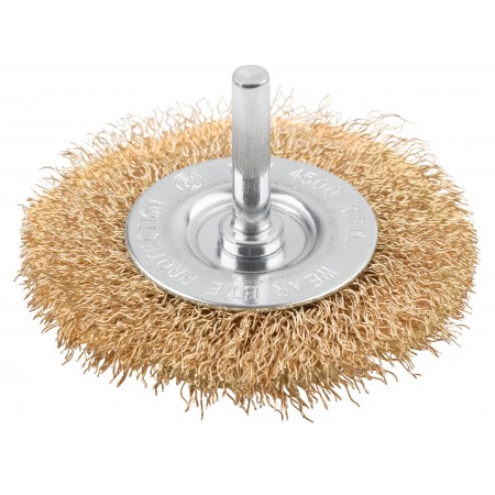 Щетка для дрели, тип Плоская, латун. витая проволока 0,3 мм, 75 мм, блистер, CUTOP Profi (82-916)