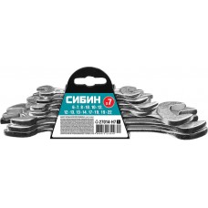 Набор рожковых гаечных ключей 7 шт 6 - 22 мм СИБИН 27014-H7_z01