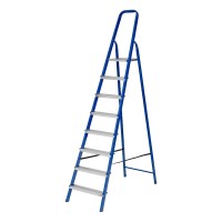 Стремянка, 8 ступеней, стальной профиль, алюминиевые ступени Сибртех (97958)