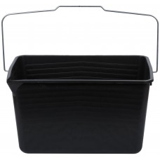 Ведро для краски, металлическая ручка 12 л черное (04020)