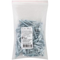 Винт с потайной головкой с полной резьбой оцинкованный DIN 965 5х35 100 шт Фасовка (27776-0)