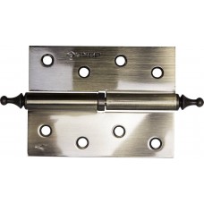 Петля карточная разъёмная левая 100?75?2.5 мм цвет старая латунь AB 2 шт ЗУБР 37605-100-5L