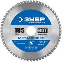 Пильный диск по металлу и металлопрофилю Металлорез, 185 х 30 мм, 60Т ЗУБР Профессионал 36932-185-30-60