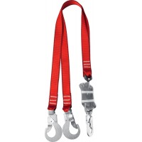 Строп двухплечный 1.42 м с карабинами из оцинкованной стали и амортизатором ленточным разрывным СЛА-2 ЗУБР 11587