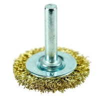 Кордщётка дисковая (латунированная сталь 0.3 мм, диаметр 38 мм, хвостовик 6 мм) BERGER BG1728