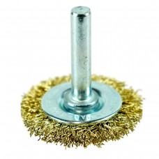 Кордщётка дисковая (латунированная сталь 0.3 мм, диаметр 38 мм, хвостовик 6 мм) BERGER BG1728