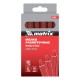 Мелки разметочные восковые красные, 120 мм, коробка 6 шт Matrix (84818)
