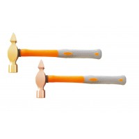 Молоток с поперечным кр.бойком 0,5 кг AlCu рукоятка фибергласс, искробезопасный 189B-1002, HORTZ