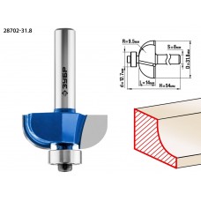 Фреза кромочная калевочная №2 31.8?14 мм радиус 9.5 мм ЗУБР Профессионал 28702-31.8