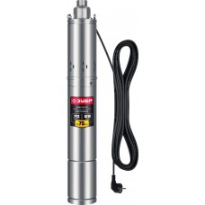 Насос скважинный винтовой 370 Вт, 70 м напор, корпус из нержавеющей стали ЗУБР НСВ-75-70  