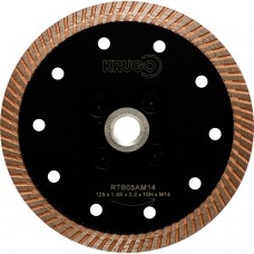 Диск алмазный Турбо с фланцем по граниту 125 x 1,4Е x 2,2 x 10Н x М14 KRUGO (RTB05AM14 )