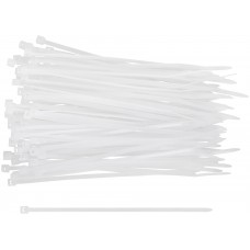 Хомуты нейлоновые для проводов, белые 100 шт., 2,5х120 мм (60243М)