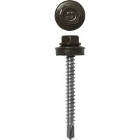 Саморез кровельный 60 х 4.8 мм, RAL 8028 земляно-коричневый, 200 шт СКД ЗУБР 4-300315-48-060-8028