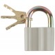 Замок навесной, корпус из алюминиевого сплава 55х42 мм, стальная дужка 10 мм (67015)
