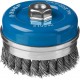 Щетка-крацовка чашечная усиленная для УШМ 100 мм, жгутированная стальная проволока 0.8 мм ЗУБР Профессионал 35271-100_z02