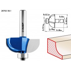 Фреза кромочная калевочная №2 38.1?16 мм радиус 12.7 мм ЗУБР Профессионал 28702-38.1