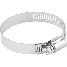 Нержавеющий хомут НХ-12П, 65 - 89 мм, просечная лента 12.7 мм, 2 шт ЗУБР Профессионал 37815-065-89-2