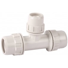 Тройник редукционный ШиреФит штуцер с гайкой - внутренняя резьба - штуцер с гайкой 32 мм - 26 мм - 32 мм ЗУБР 51506-32-26-32