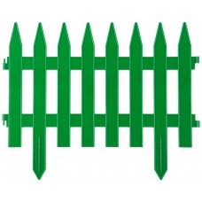 Декоративный забор Классика, 28 х 300 см, зеленый, 7 секций GRINDA 422201-G