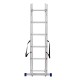 Лестница, 2 х 6 ступеней, алюминиевая, двухсекционная, Сибртех (97906)