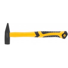 Молоток кованый, фиберглассовая усиленная ручка, антивибрационные накладки, Профи 300 гр. (44343)