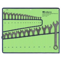 Набор ключей комбинированных, 5,5 - 32 мм, 27 шт., CrV, фосфатированные Сибртех (15481)