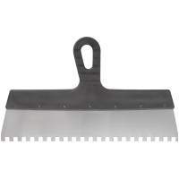 Шпатель фасадный нержавеющий зубчатый 350 мм / зуб 8 мм (06614)
