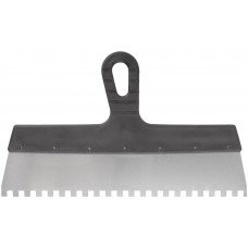 Шпатель фасадный нержавеющий зубчатый 350 мм / зуб 8 мм (06614)