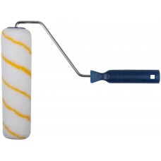 Валик полиакрил/полиэстер/хлопок, с желтой полосой, каркасная система, диам. 40/60 мм; ворс 10 мм, 230 мм (02098)