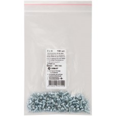 Винт с полуцилиндрич. головкой с полной резьбой оцинков. DIN 7985 3х8 100 шт Фасовка (27691-0)