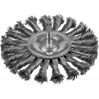 Щетка дисковая для дрели 100 мм, жгутированная стальная проволока 0.5 мм ЗУБР Профессионал 3522-100_z02