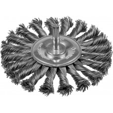 Щетка дисковая для дрели 100 мм, жгутированная стальная проволока 0.5 мм ЗУБР Профессионал 3522-100_z02