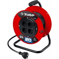 Удлинитель силовой на катушке ПВС 2 x 1.5 мм2 20 м 3500 Вт ЗУБР ПВС-215 55103-20