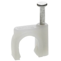 Скоба-держатель круглая с оцинкованным гвоздем 6 мм, 50 шт Профессионал СД-К ЗУБР 45111-06