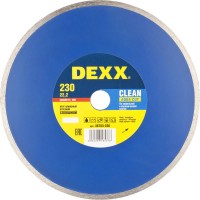 Сплошной алмазный диск Clean Aqua Cut, 230 мм, (22.2 мм, 5 х 2.3 мм) DEXX 36703-230